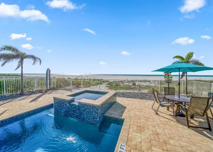 Four Shores Unit 2 Sunset Direct Gulf With Pool And